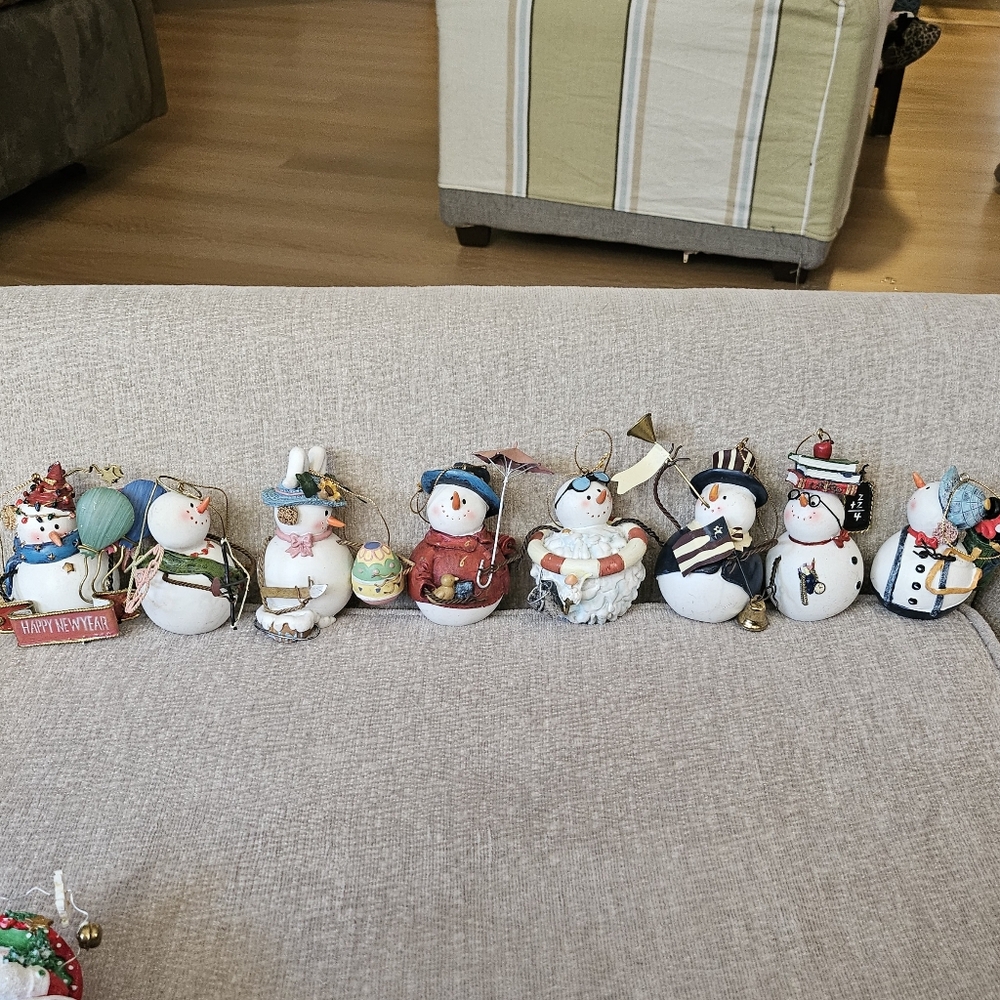 Vintage Festive Kirkland Snowman Ornament Set - Multicolor